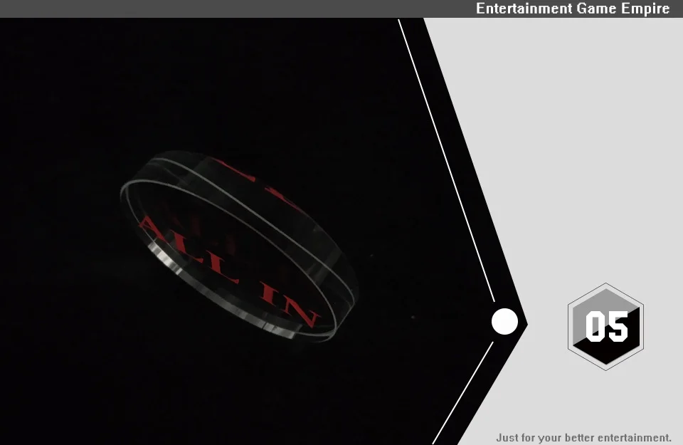 2 Yernea High-grade Poker Chips All In Transparent Crystal Texas Casinos Round Special Accessories Red Engraving All In Typeface (5)