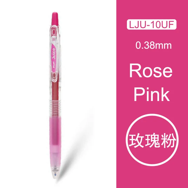 1 штука, Япония, одна ручка Pilot Juice, 0,38 мм, гелевая ручка, 24 цвета, для школы, офиса, канцелярские принадлежности, LJU-10UF - Цвет: Rose Pink