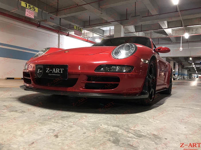 2005-2009 Z-ART для Porsche 911 RS углеродное волокно Передняя губка углеродное волокно ремонт подбородка для Porsche 997 997,1 передний спойлер