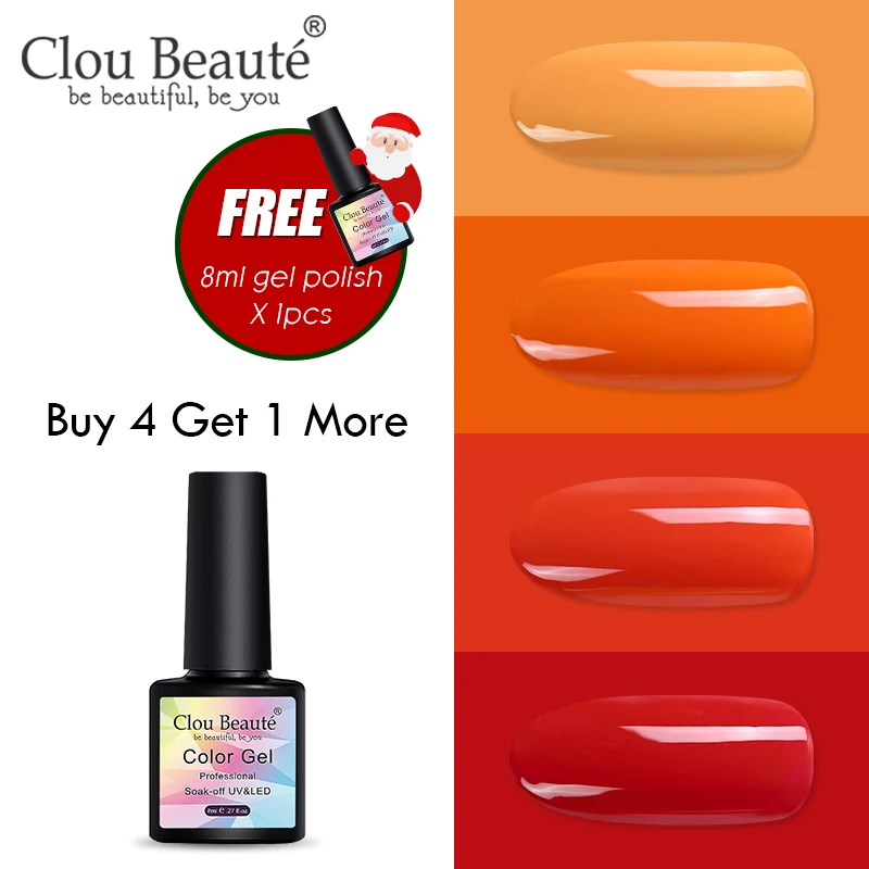 ZH07 Clou Beaute купить 4 получить 1 больше цветов лак для ногтей искусство 8 мл Лак для ногтей Сделай Сам УФ-гель для ногтей светодиодный Гель-лак для ногтей Полупостоянный - Цвет: ZH07