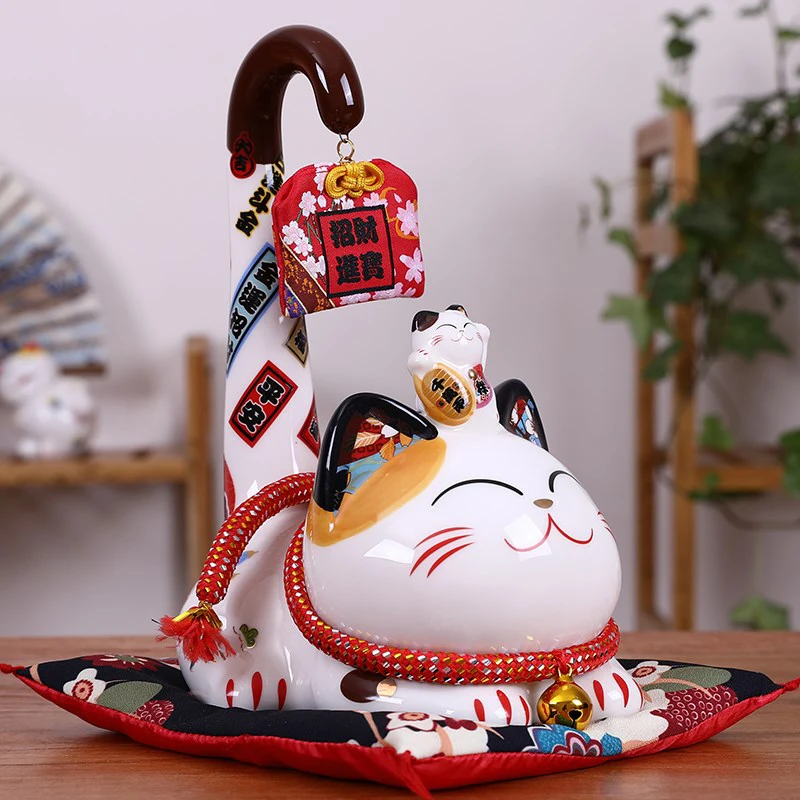 Современный дизайн кошка с длинным хвостом керамика Lucky Cat Копилка открытие подарок Магазин касса украшение стола домашний декор для гостиной