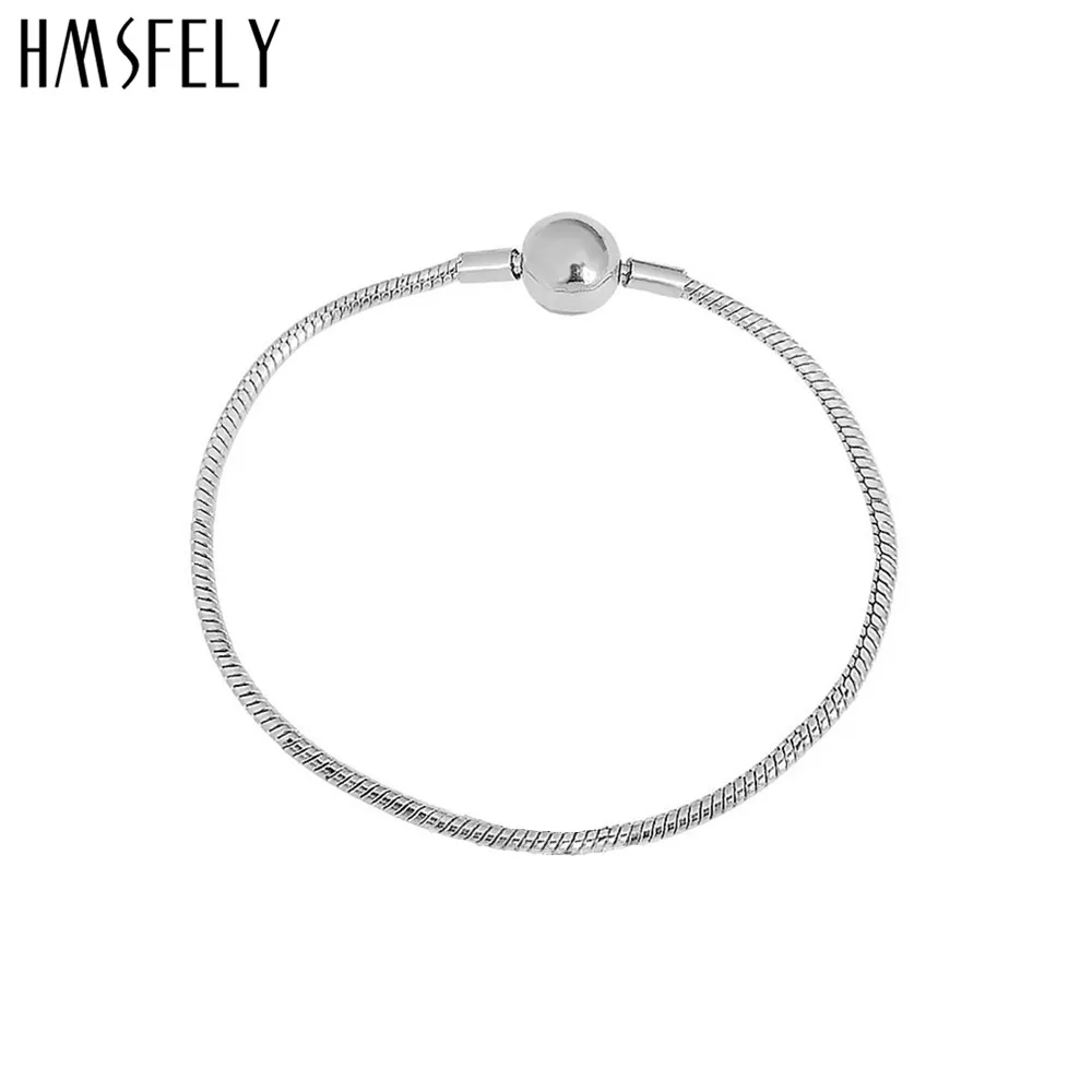 HMSFELY 316L Stainless Steel 2mm Snake Chain Clasp Bracelets DIY Women Charm Jewelry Accessories 17-21cm Length 5pcs | Украшения и