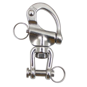 

Yacht Stainless Steel Rotating Spring Shackle Quick Release Anchor Chain Eye Ring Shackle Rotating Hook for Shipbuilding
