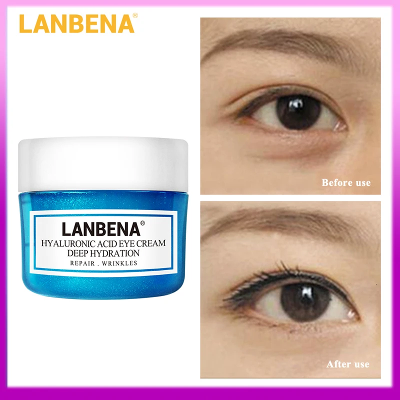 

LANBENA Vitamin C Eye Cream Grape Seed Eyes Serum Hyaluronic Acid Moisturizing Anti-wrinkle Anti Aging Ageless Dark Circle 20g