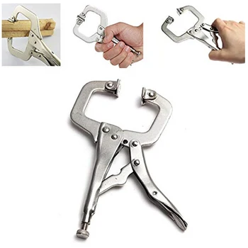 

C-type pliers weld Clip Woodwork Fix Plier Pincer Tong Steel Hand tool Tenon Locator Grip Vise Lock Jaw