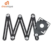 

AU Alloy Angle Ruler Finder Measuring Ruler Tile 6-fold Perforated Mold Template Tool Locator Drill Guide Tile Hole Glass Tile