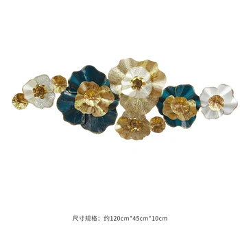 

Simple modern european iron pendant wall decoration gold flower wall hanging in living room creative fashion home decoration