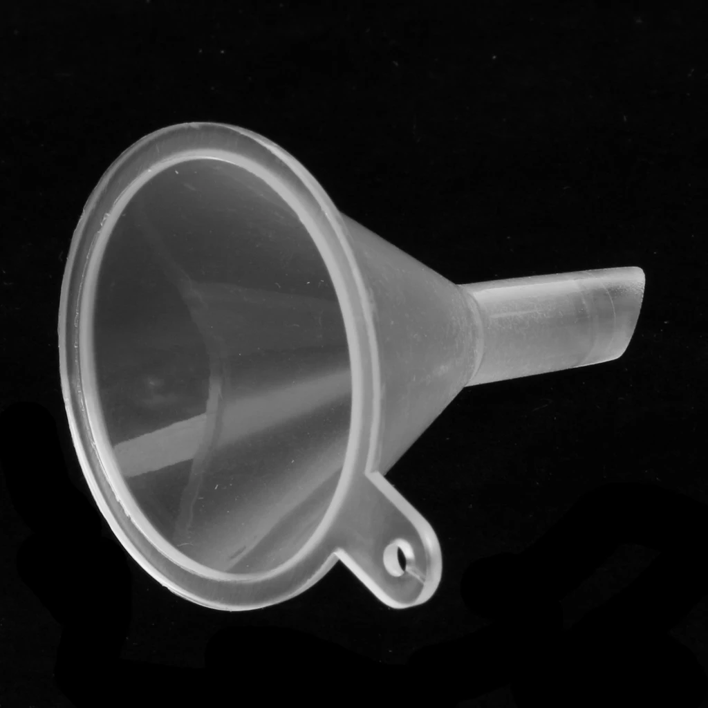Bulk Lot of 50pcs Transparent Plastic Mini Funnels For Filling Small Perfume Essential Oil Bottles Container Flask Funnel