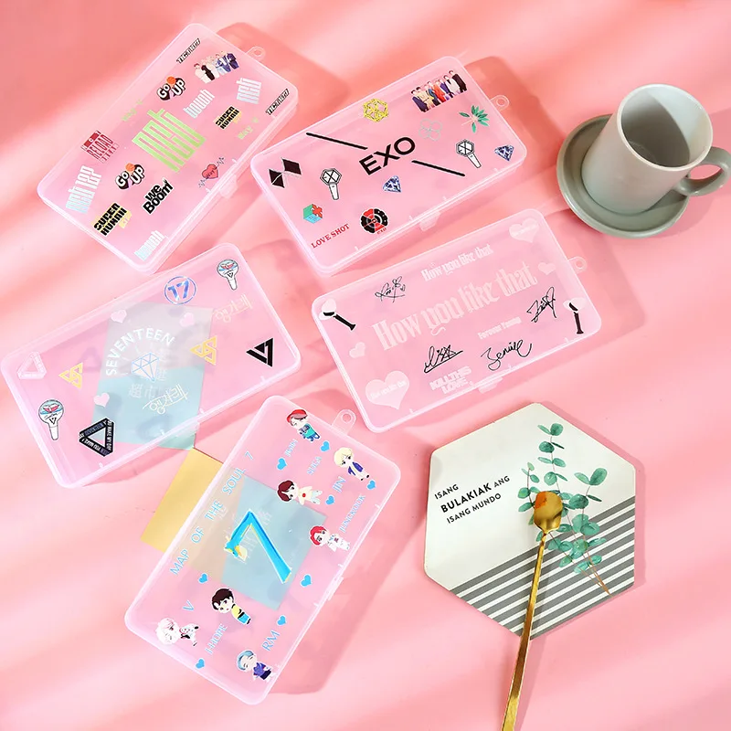

Portable Dustproof Moisture-proof Storage Box Mask Case Medicine Storage Box Band-aid Bill Temporary Storage Folder Transparent