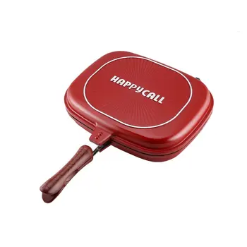

32CM Double Side Grill Frying Pan Non-Stick Barbecue Cooking Tool Home DIY Grill Pan Pancake Pan Rectangular Pancake Maker