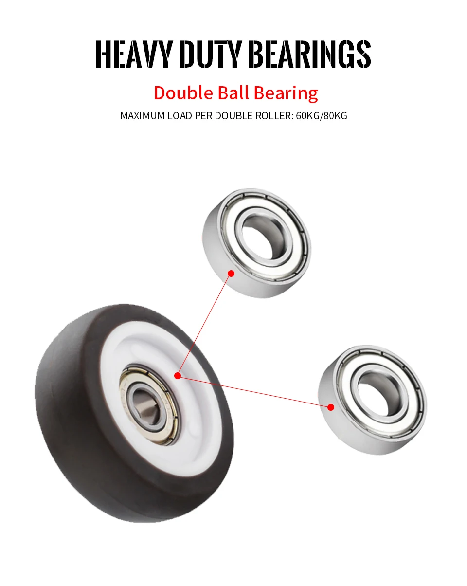 NAIERDI-Rodízios para Móveis Giratórios, Heavy Duty, Rolo
