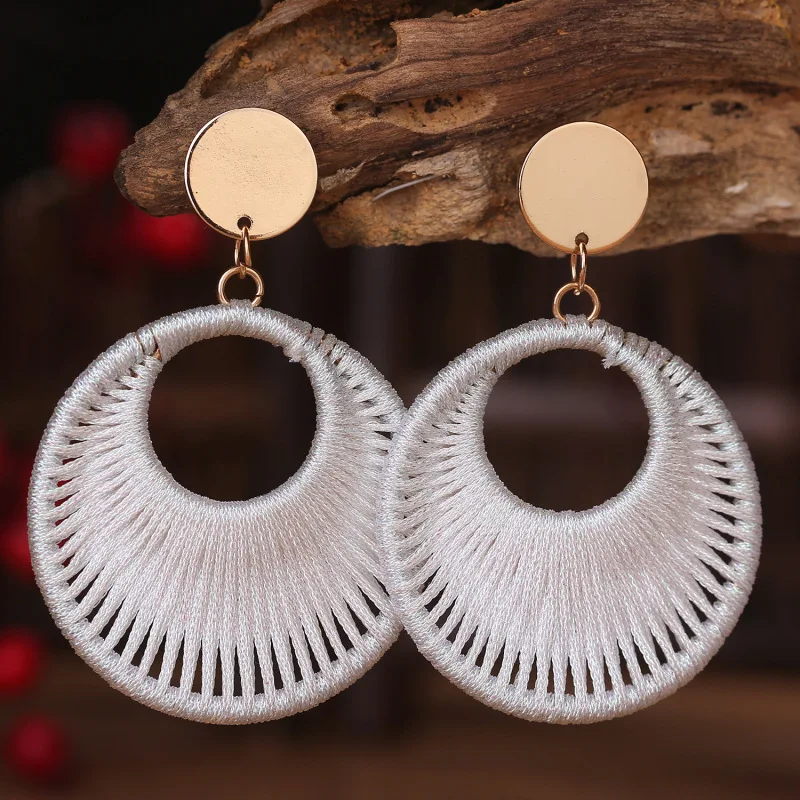 Earrings Women Macrame Ethnic Geometrics Earrings Vintage