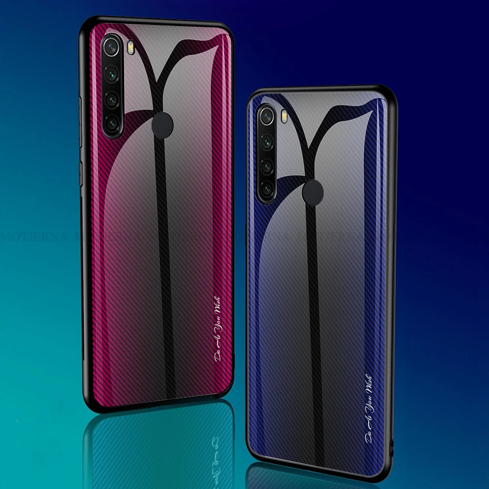 

Gradient Color Tempered Glass Case For Xiaomi Redmi 7 Note 8 7 Pro Phone Back Protective Cover For Xiaomi Mi9T Pro Shell