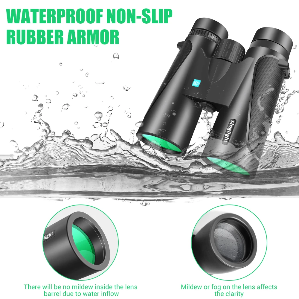 12X42 Powerful Binoculars for Adults Binoculars with Free Phone Holder HD BAK4 Lens Binoculars Telescope for Bird Watch
