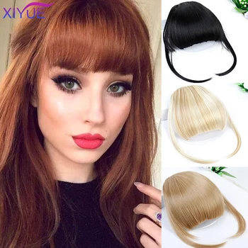 

Matte High Temperature Wire Clips In Hair Bangs Hairpiece Accessories Synthetic Fake Bangs Hair Piece Clip In Hair Extensions