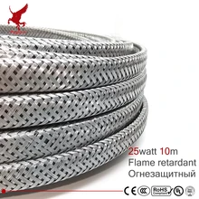10 м щит 220 В огнеупорный нагревательный кабель 10 мм саморегулирующийся температурный водопровод защита кровельный Теплоизоляционный кабель