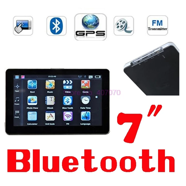 بواسطة Dhl أو فيديكس 50 قطعة أي ربح عالية كوليتي Hd 800 480 7 بوصة لتحديد المواقع المستكشف مع وزير الخارجية Bt Avin 4gb تحميل جديد 3d خريطة 256mb 8gb Inch Gps Navigation 7