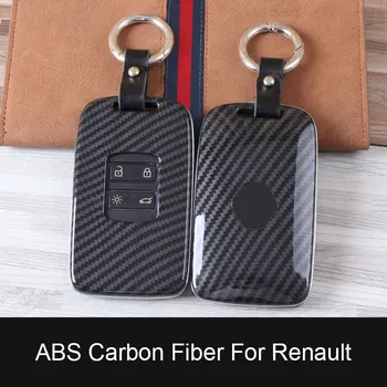 

Carbon ABS Key Case For Renault Koleos Kadjar Scenic Megane Sandero Keyless Remote Fob Shell Protector Cover Auto Accessories