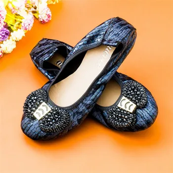 

Aucvee Bow Shoes Women Genuine Leather Flats Lady Office Dress Shoes Round Toe Single Shoes Bride-Maid Women Wedding Shoes