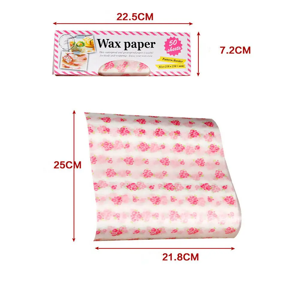 50 шт восковая бумага одноразовая пищевая упаковка жиронепроницаемая бумага мыло упаковочная бумага