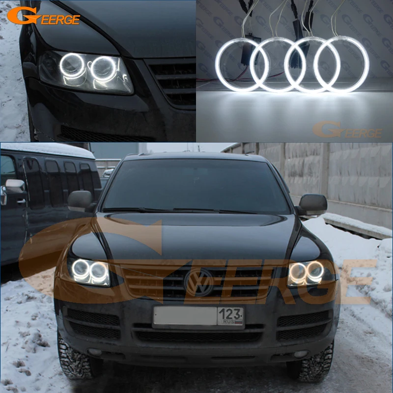 Для Volkswagen VW Touareg 7L 2003 2004 2005 2006 2007 2008 2009 2010 отличные ультра яркие CCFL ангельские