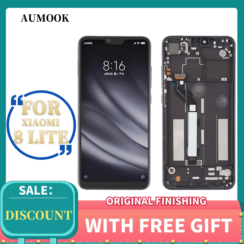 Оригинальный ЖК экран 6 26 дюйма для Xiaomi Mi 8 lite сменный сенсорный с дигитайзером в