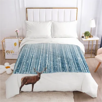 

3D Custom Design Elk Pattern Duvet Covers Comforter Case Quilt Cover Beds Bedding Bag Sets 265*230cm King Size Bedding Sets