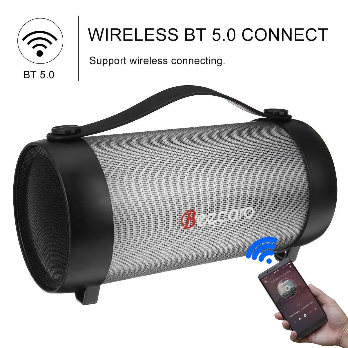 Colorful LED Light Portable bluetooth Speaker FM