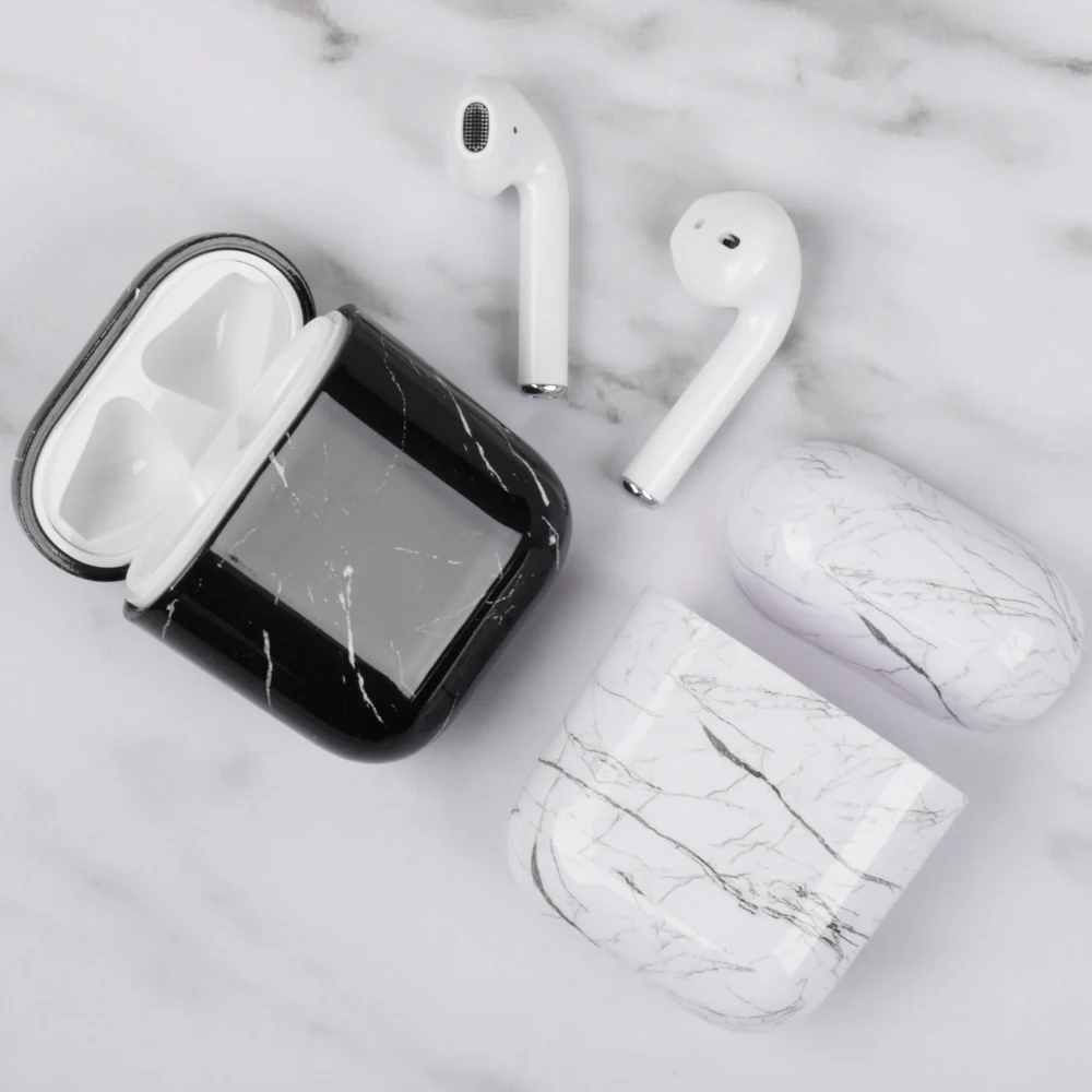 Мраморный чехол для Airpod, чехол для наушников, чехол для Airpods 2 для Apple Air Pods, зарядные ящики