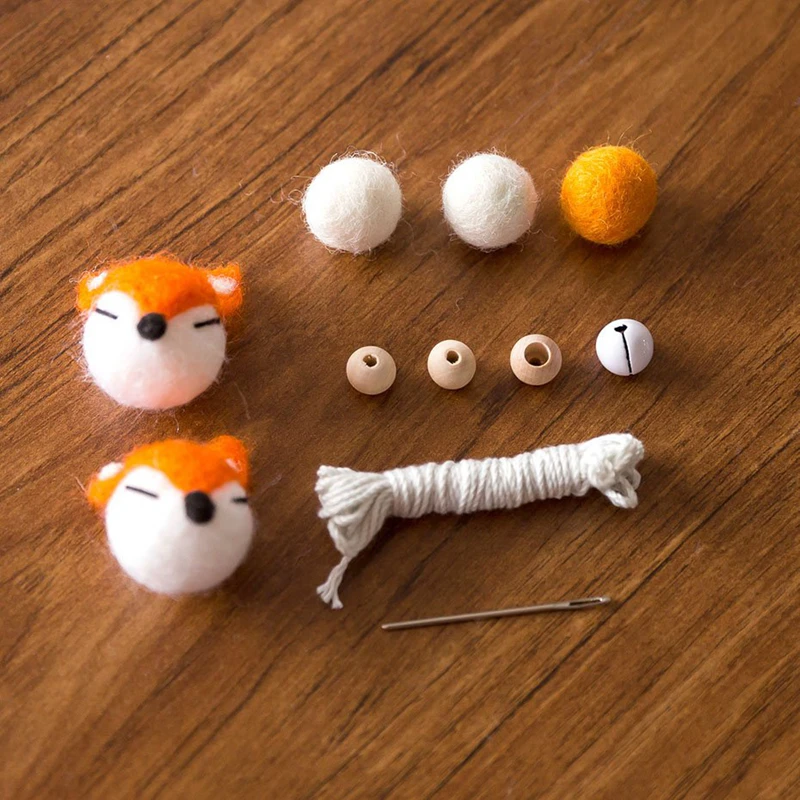 Orange fox Детский комплект кронштейна для погремушек, детская кроватка, мобильная кровать, колокольчик, защита, игрушки для новорожденных, товары из бука, держатель, аксессуары - Цвет: Orange fox