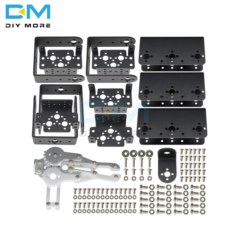 Алюминиевый робот 6 DOF рукоятка коготь монтажный комплект механический Роботизированный рычаг зажим коготь монтажный электронный комплект для Arduino DIY части робота