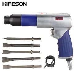 HIFENSON – pistolet à main professionnel, marteau à Air de 250mm, pelle à gaz, petit outil anti rouille, outils pneumatiques avec 5 burins 
