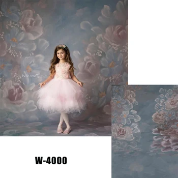 

White Floral Painting Photography Backdrop Newborn Baby Child Adult Portrait Photocall Photophone Photo Studio Background W-4000