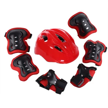 

7pcs Wrist Guard Adjustable Kid Roller Sports Knee Helmet Bicycle Practical Skating Protective Gear Child Cycling Gift Elbow Pad