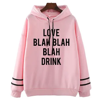 

Love Blah Drink Hoodiess　Women/Women Autumn Fashion Cotton Hoodiess Hip Hop　Tops Cool Shirt