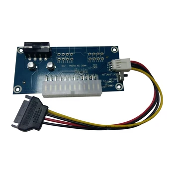

PC Desktop ATX 24Pin Dual PSU Power Supply Sync Starter Extender Cable for Bitcoin BTC Miner Mining Expanded Ded + Manual Switch