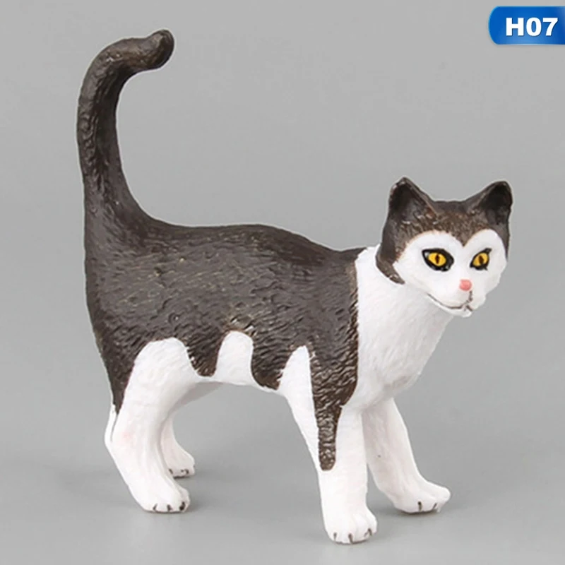 Simulation Mini Cat Animal Model Toys Small Plastic Figures Home Decor Figurine Decoration Accessories For Kids Toys