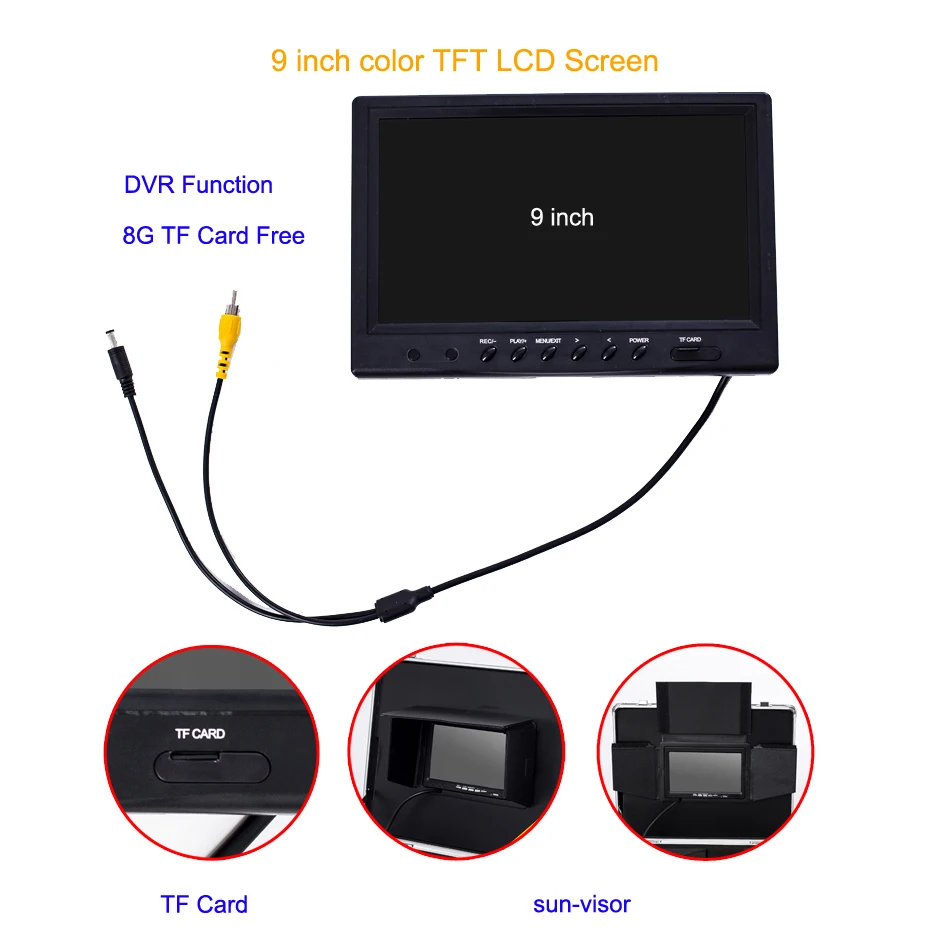 9 inch tft lcd monitor free sample