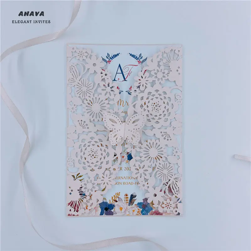 

Румяна европейские свадебные приглашения креативная Вертикальная Лазерная резка Бабочка пригласительная карта Сделай Сам поздравительная открытка на день рождения Спасибо карты