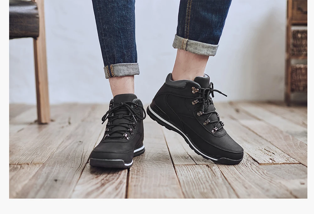 Мужские классические ботинки; Camel; удобные кожаные ботильоны; botas hombre; модная обувь; мужские повседневные сапоги; мужские мотоциклетные ботинки на металлической шнуровке