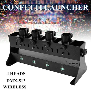 

2pcs/lot 4 head confetti machine disco party launcher for wedding stage event dj show