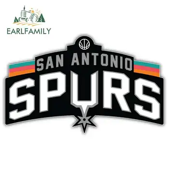 

EARLFAMILY 13cm x 8.3cm Car Stickers for San Antonio Spurs Basketball Car Bumper Sticker Decal Waterproof Car Accessories