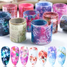 10 шт в комплекте с цветами и буквами наклейки на пленка для ногтей передачи звездное небо ползунки плоской задней стороной для украшения ногтей маникюр конструкции SAXK25-57