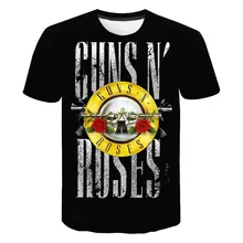 

Fashion Guns N Roses Graphic 3D Print Men Women T Shirt Casual O-Neck Short Sleeve Streetwear Oversized Male T-Shirt Trend Tees