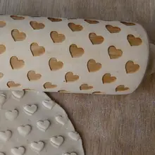 35*4,5 см тиснение на День святого Валентина скалка для выпечки печенья лапши печенье, фондан, пирог тесто с гравировкой ролик Сердце шаблон