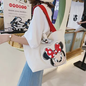 

Women's BAG canvas printing handbag 2020 new leisure large capacity Tote Bag cartoon cute one Shoulder Messenger Bag