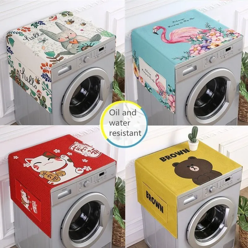 

Fabric waterproof and oil-proof drum washing machine cover cloth sunscreen double open refrigerator dust cover cover towel