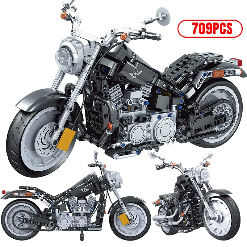 Создатель города модель мотоцикла MOC строительные блоки Technic гоночный автомобиль