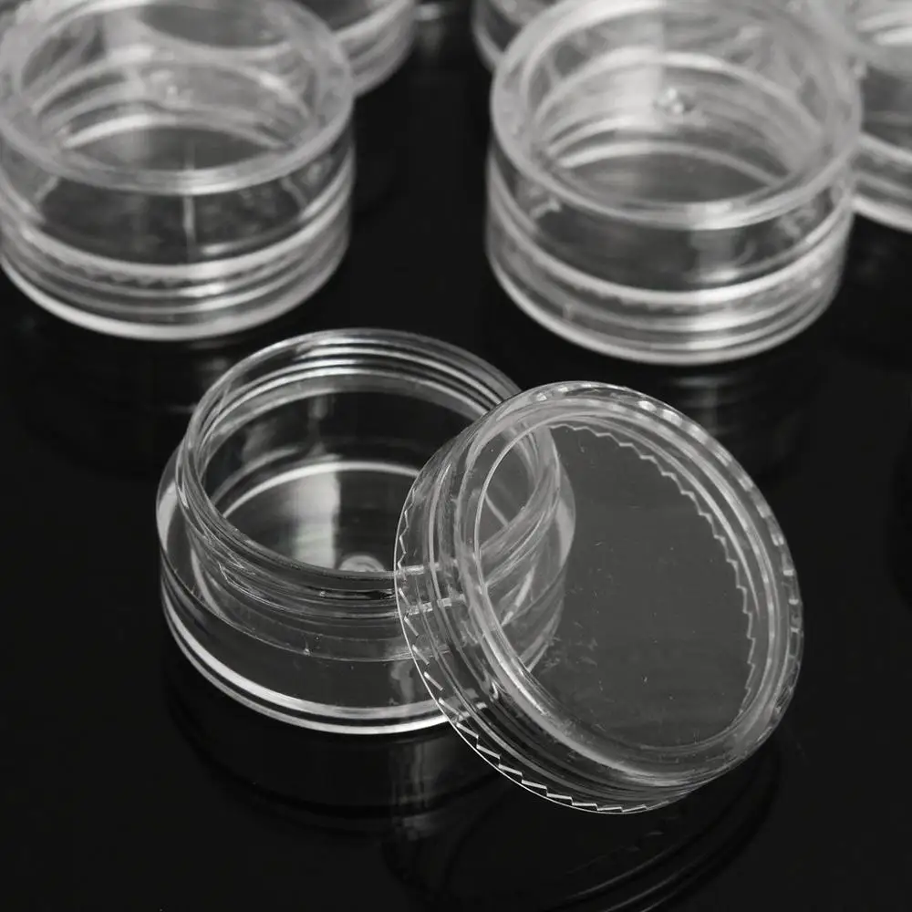 10 20 50 100Pcs Portable Mini Plastic Empty Cream Bottle Jars Nail Art Eyeshadow Makeup Case 5