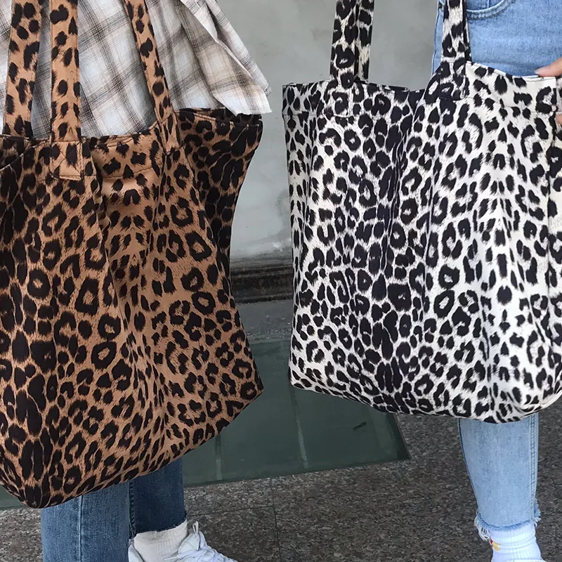 

B Korean-style rong bu bao Leopord Pattern Shoulder Bag Large Capacity Shopping Bag South Korea Dongdaemun Versatile Fashion Bag